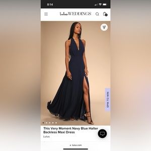 Lulu’s bridesmaid dress navy XS